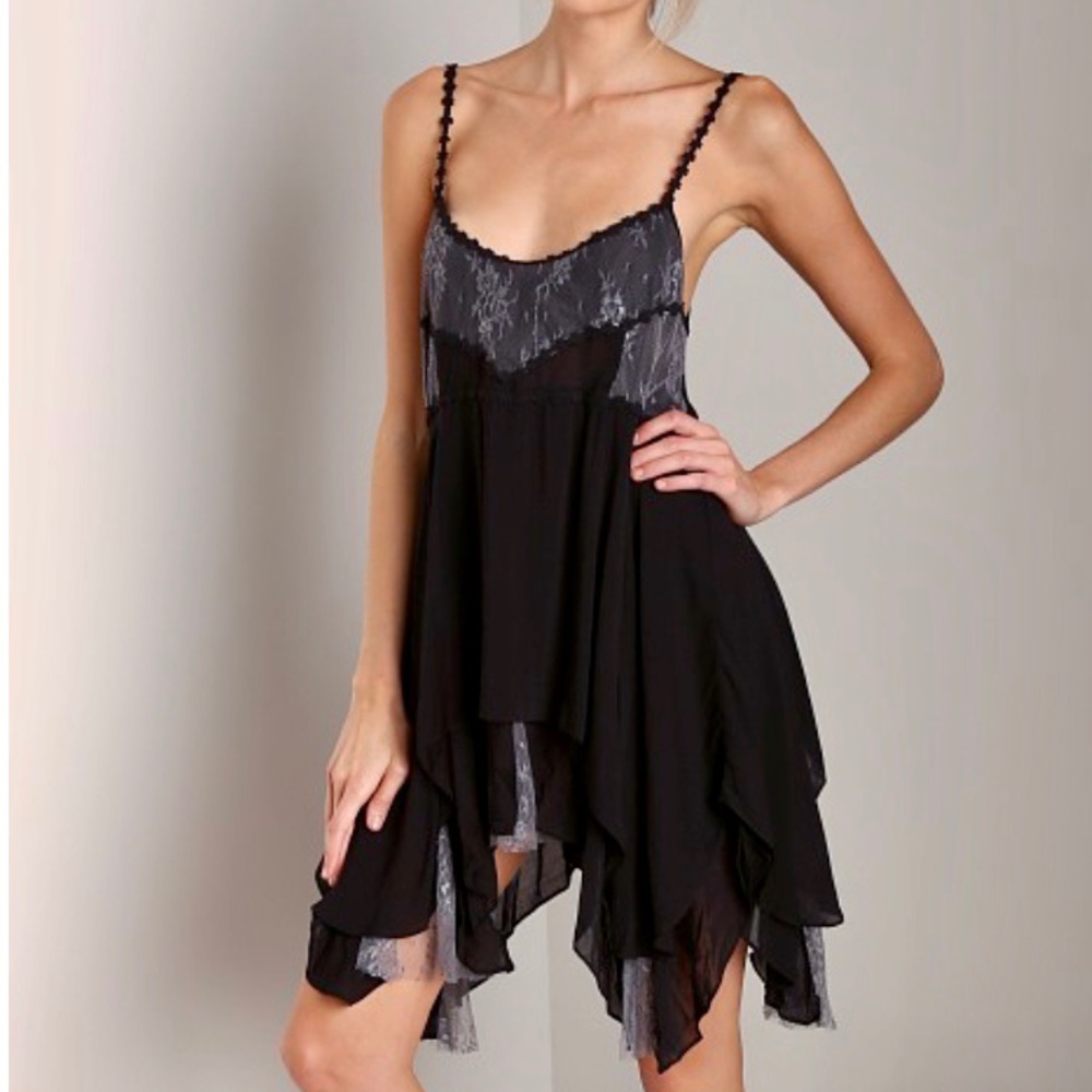 Free People Pieced Layered Slip Dress